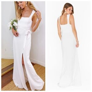 Show Me Your Mumu Paris Gown White Maxi Dress Size Small NEW